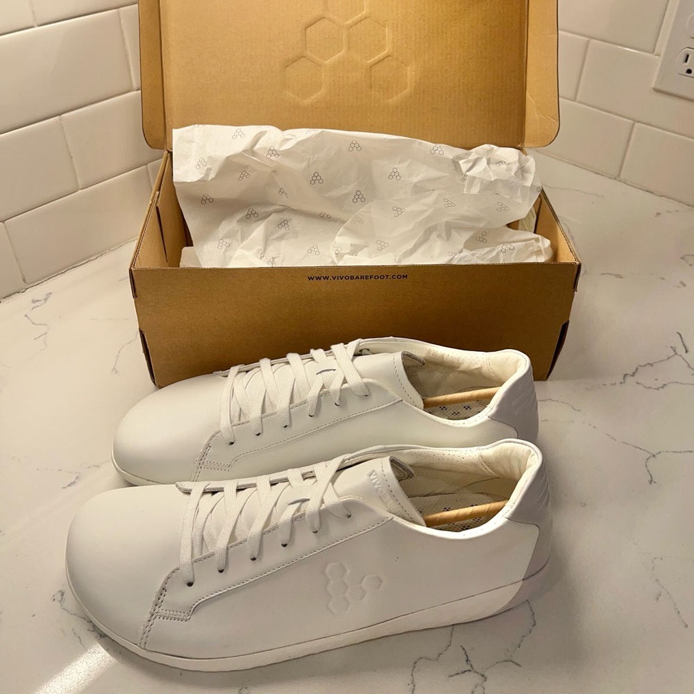 Vivobarefoot White Casual Sneakers (Geo Court M) *NEVER WORN*